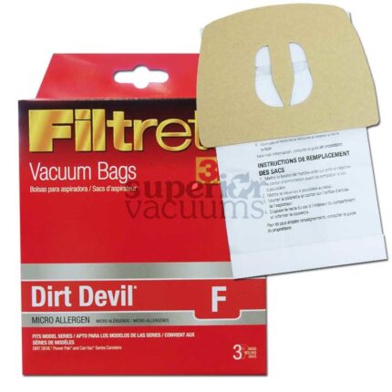 Dirt Devil Paper Bag Microlined Type F 3 Pack 3M 2155 082123
