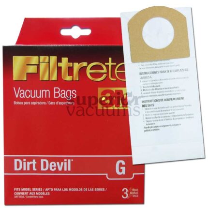 Dirt Devil Paper Bag Type G 3 Pack 3M Hand Vac 08230 08100 103